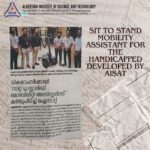 Sit to stand mobility assistant for the handicapped developed by AISAT Mechanical Engineering students