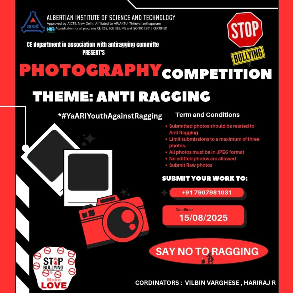 Observance of Anti Ragging Week – Photography Competition – AISAT ...