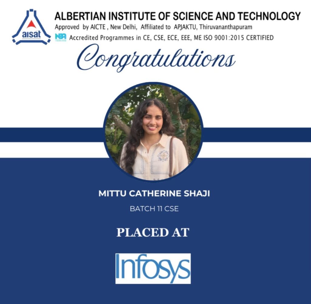 Placed at Infosys – Congratulations