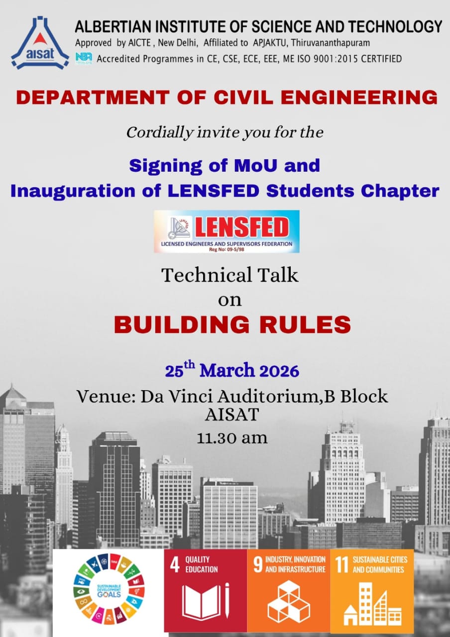 Signing of MoU with LENSFED  and Inauguration of LENSFED  students chapter