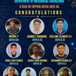 Congratulations to B.Tech S8 ME Toppers