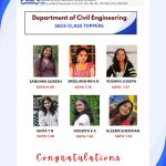 Congratulations to APJAKTU Toppers S6 Civil Engg. (2023-2027)