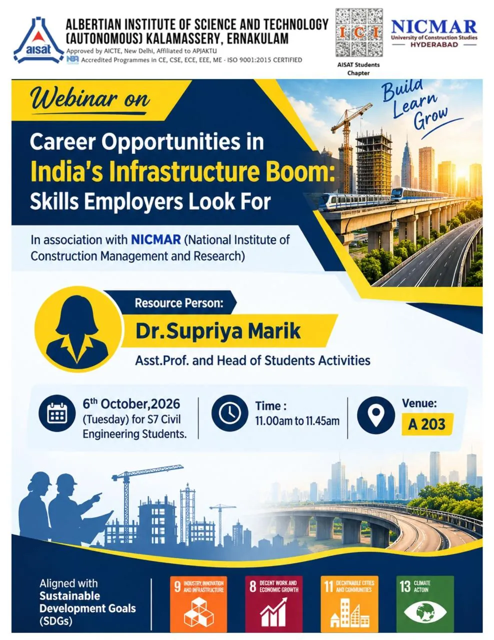 Department of Civil Engineering-Webinar on Career Oppurtunities